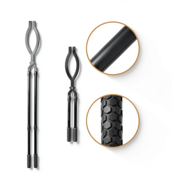 Fire Pit Tongs Set by Rasugarlary Carbon Steel Fireplace-3