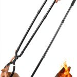 Fire Pit Tongs Set by Rasugarlary Carbon Steel Fireplace-0