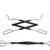 CROGOLLY Fireplace Tongs Metal Black-1