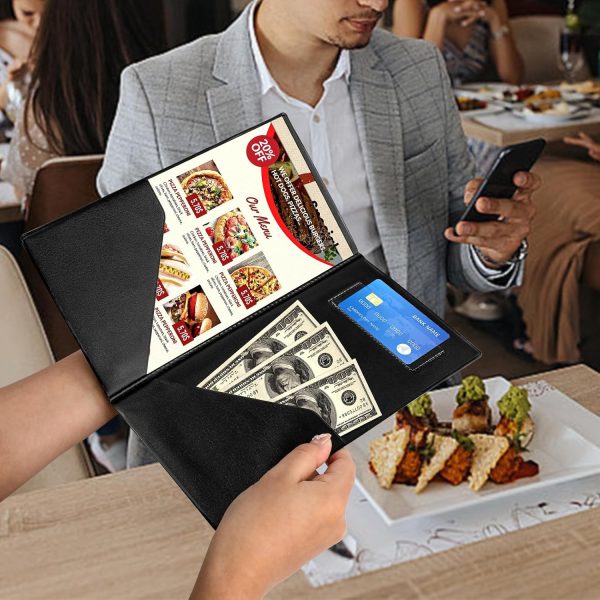 ZENOWICK Restaurant Check Books Durable PVC Server Holders-5