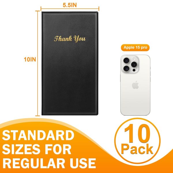 ZENOWICK Restaurant Check Book PVC Server Book 10 Pack-2