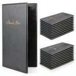 XYK Server Book 20 Black Vinyl Guest Check Presenter-0