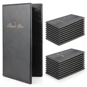 XYK Server Book 20 Black Vinyl Guest Check Presenter-0