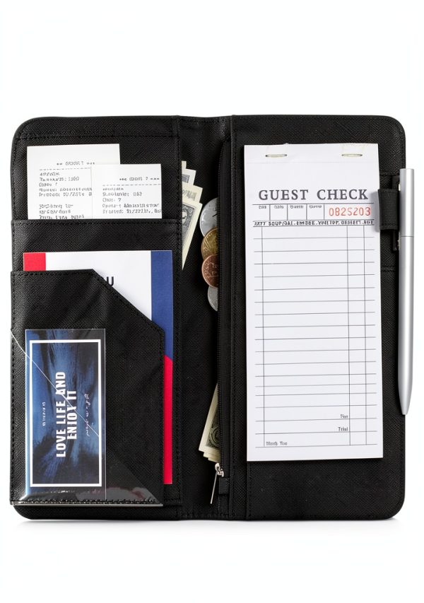 Server Book PU Leather Organizer for Hospitality Staff-2