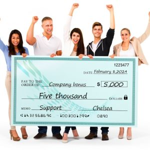 Voccim Giant Fake Check Cardboard Presentation Customizable-0