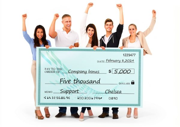 Voccim Giant Fake Check Cardboard Presentation Customizable-0