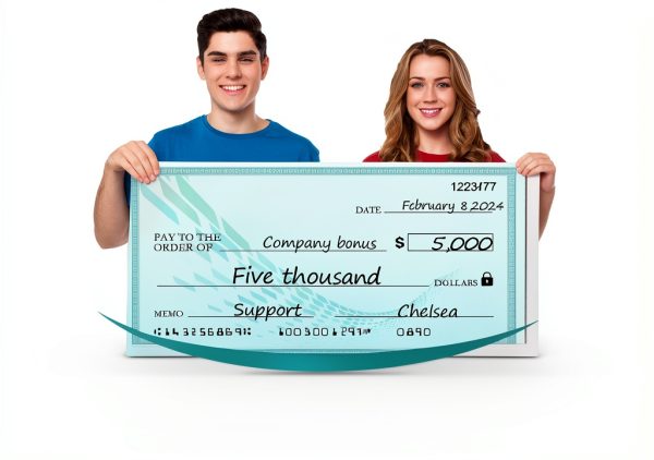 Voccim Giant Fake Check Cardboard Presentation Customizable-5