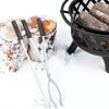 CKLT 28in Stainless Steel Fire Tongs Fireplace Accessories-5