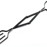 Fire Pit Tongs Pure Garden Steel Black 25in-0