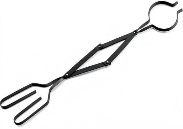 Fire Pit Tongs Pure Garden Steel Black 25in-0