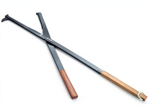 MightyPhine Metal Fireplace Tongs 40in Modern-4