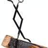 Wander Lost Campfire Tongs Black Iron 26 Inch-0