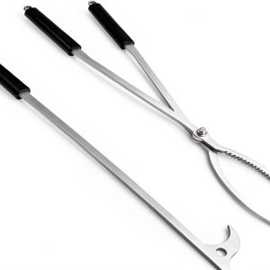 CKLT 28in Stainless Steel Fire Tongs Fireplace Accessories-0