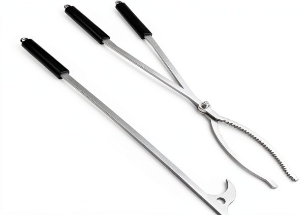 CKLT 28in Stainless Steel Fire Tongs Fireplace Accessories-0