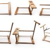 Parrot Playground Stand Natural Wood Perch Gym with Feeder by-3
