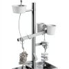 Bird Playground Vibriskape Wood Stand with Perch, Toys and Food Cups-6
