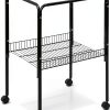 Prevue Rolling Stand with Shelf Black Small Heavy Duty Birdcage Stand-0