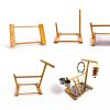 Hamiledyi Parrot Playground Play Stand with Feeder Cups Swings Ladder-4
