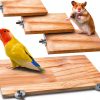 Bird Platforms BILLIOTEAM 4-Size Wood Perches & Stand Boards-0