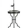 Wrought Iron Parrot Play Perch Mcage 24x24x47H BlackVein Rolling Stand-1