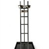 65.5 Inch X-Large Parrot Natural Perch Stand Bird Play Ground Training with Strong Climbing Play Ladder Stainless Feeding Bowls Toy Hook Removable Washable Tray Lockable Rolling Wheels-1