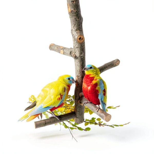 Bird Perch suruikei Apple Hard Wood Stand for Small Parakeets Set 1-6