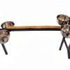 65.5 Inch X-Large Parrot Natural Perch Stand Bird Play Ground Training with Strong Climbing Play Ladder Stainless Feeding Bowls Toy Hook Removable Washable Tray Lockable Rolling Wheels-3