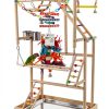 Parrot Playground Large 4 Layers - Small Bird Playground Parakeet Play Stand Bird Gym Parrots playpen Play Playstand Parrot Tree for Cockatiel Lovebirds Conure Cockatoos Finch Budgies-0