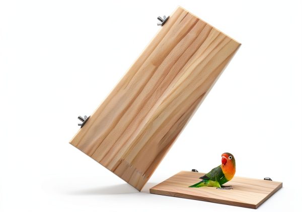 Parrot Bird Wood Perch Platform Large Stand Shelf for Birds Budgie Parakeet Cockatiel Conure Cockatoo Macaw African Grey-2