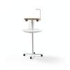 Bird Stand PawHut with Wheels, Stainless Steel Bowls, White-7
