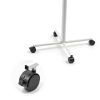 Bird Stand PawHut with Wheels, Stainless Steel Bowls, White-3