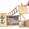 Wooden Bird Parrots Playground with Ladder and Chewing Toys-3