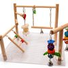 Small Bird Playground Wondwo Top Cage Stand for Parrots White Small-4