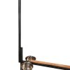 65.5 Inch X-Large Parrot Natural Perch Stand Bird Play Ground Training with Strong Climbing Play Ladder Stainless Feeding Bowls Toy Hook Removable Washable Tray Lockable Rolling Wheels-6